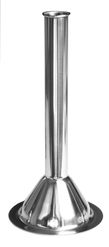 EMBUDO LARGO INOX C/RIBETE 1' N.32