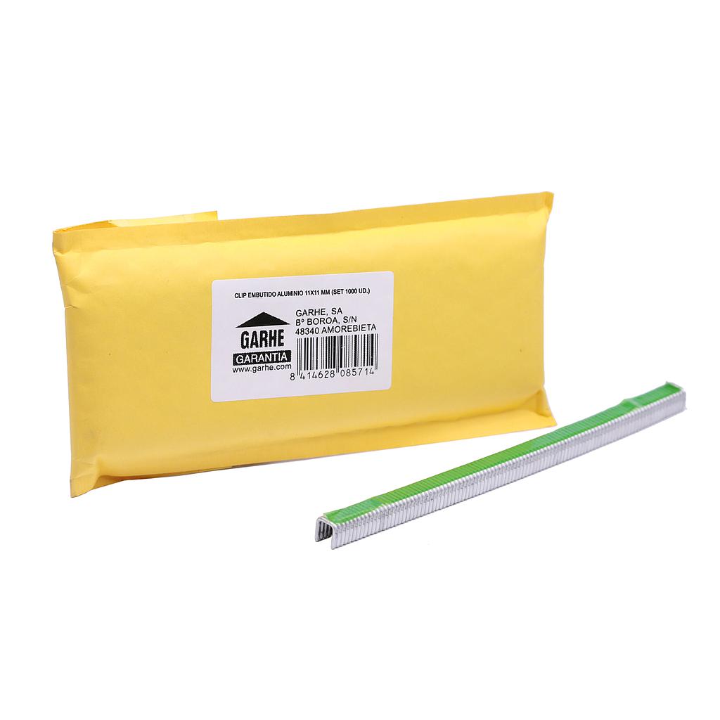 CLIP EMBUTIDO ALUMINIO 11*11 mm (SET 1.045 ud.)