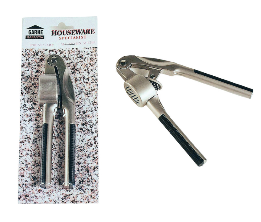 PRENSA AJOS MACIZO CROMADO